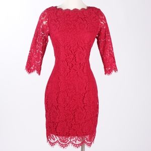 WINE LACE DRESS